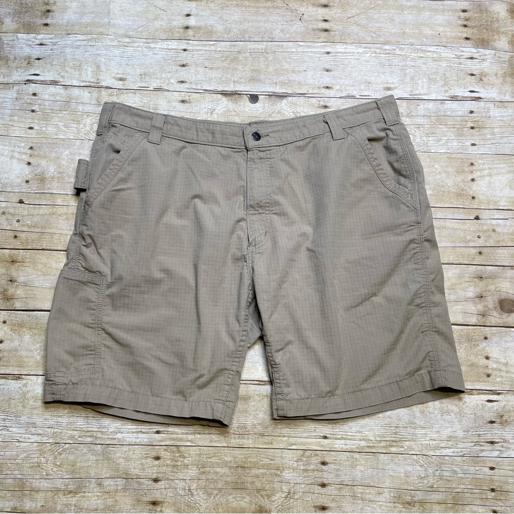 Carhartt Men’s Force Relaxed Work Short In Tan Ripstop